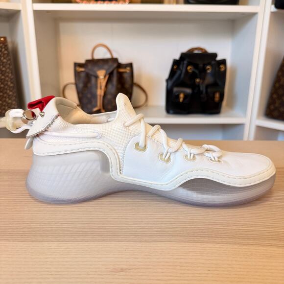 Christian Louboutin Arpoador White Leather Drawstring Low Top Sneakers 42.5 main image 4